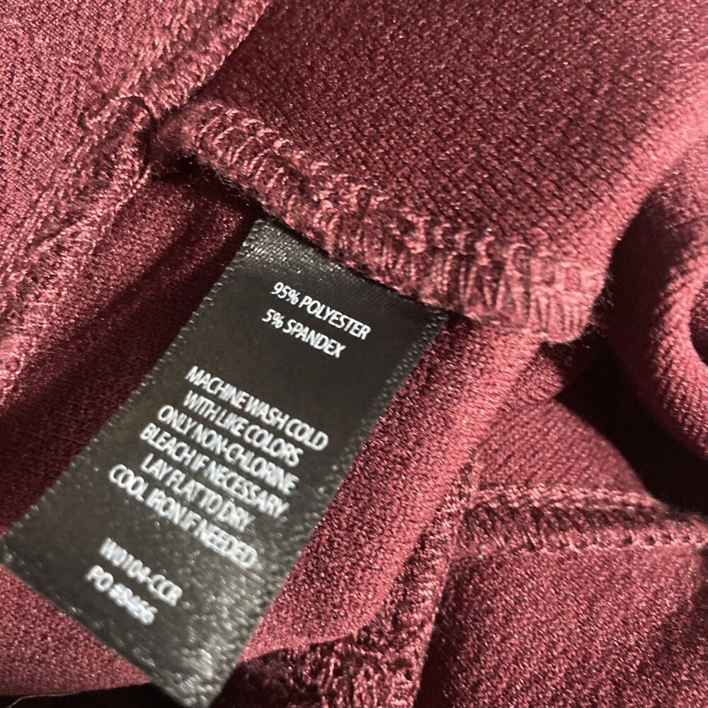 BETABRAND maroon textured straight leg pull on pants M - Picture 9 of 9